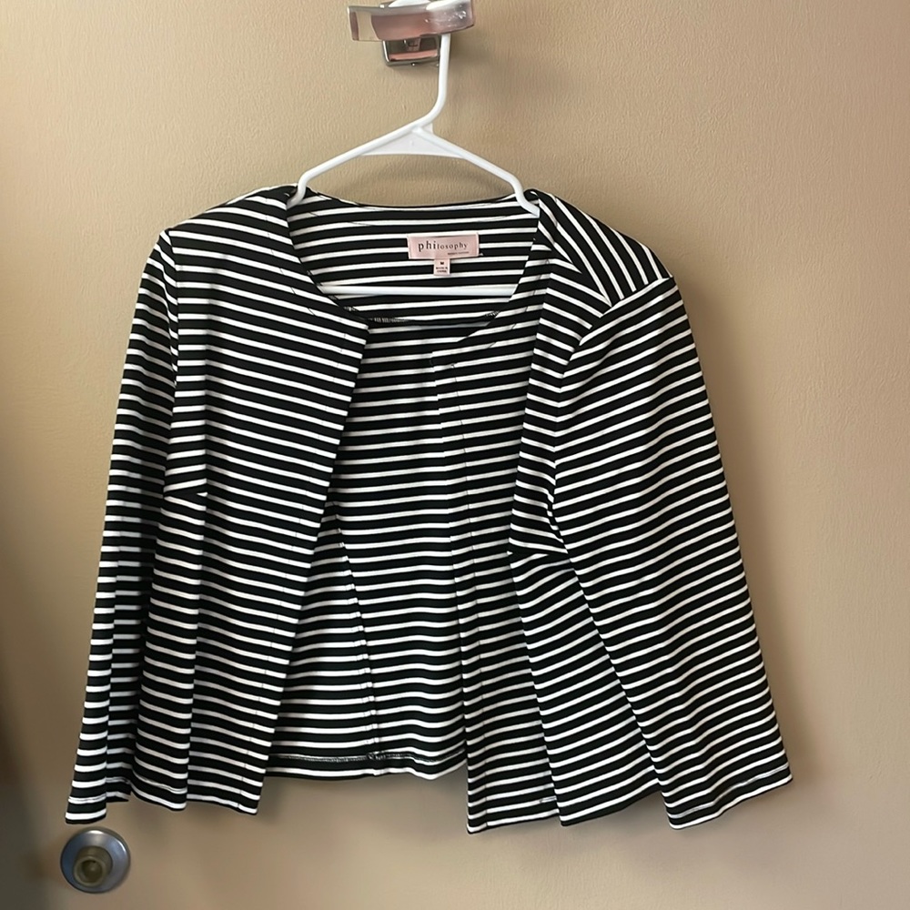 Striped Philosophy Light Jacket Blazer Work wear size medium